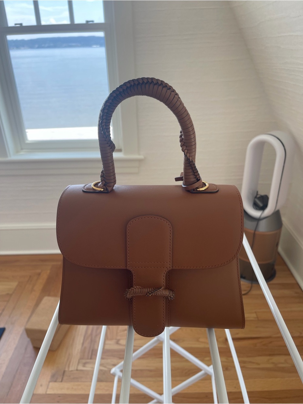Delvaux Brillant PM +P Enlaced, Tan, Doré